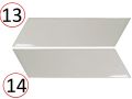 Chevron wall 5x19 cm - Wall tile, geometric parallelogram shape, called chevron