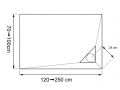Shower tray, right angle drain - CORNER DESIGN RIGHT 170