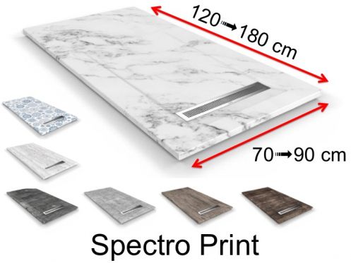 Channel shower bases, digital printing - SPECTRO PRINT