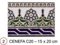 M-22 20x20 cm - wall tile, in the Oriental style.