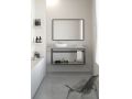 Black or white steel structure, for suspended washbasin, made to measure - ATELIER ZE60