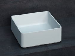 Countertop washbasin, 37 x 37 cm, in Solid Surface resin - ZLGC2
