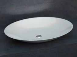 Countertop washbasin, 58 x 42 cm, in Solid Surface resin - ZLGC4