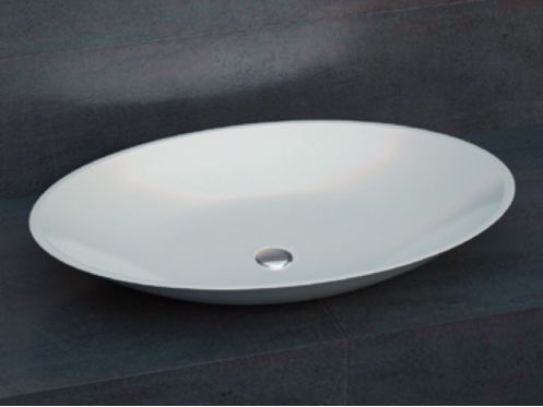 Countertop washbasin, 58 x 42 cm, in Solid Surface resin - ZLGC4