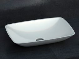 Countertop washbasin, 63 x 42 cm, in Solid Surface resin - ZLGC7