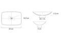 Countertop washbasin, 63 x 42 cm, in Solid Surface resin - ZLGC7