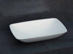 Countertop washbasin, 58 x 38 cm, in Solid Surface resin - ZLGC8