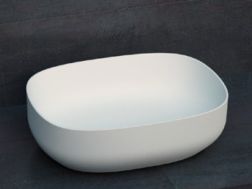 Countertop washbasin, 48 x 32 cm, in Solid Surface resin - ZLGC12