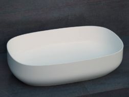Countertop washbasin, 58 x 38 cm, in Solid Surface resin - ZLGC13