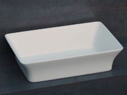 Countertop washbasin, 58 x 38 cm, in Solid Surface resin - ZLGC14
