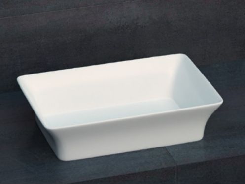 Countertop washbasin, 38 x 38 cm, in Solid Surface resin - ZLGC15
