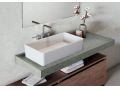 Countertop washbasin, 62 x 32 cm, in Solid Surface resin - ALASKA 62