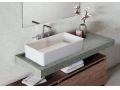 Countertop washbasin, 72 x 32 cm, in Solid Surface resin - ALASKA 72