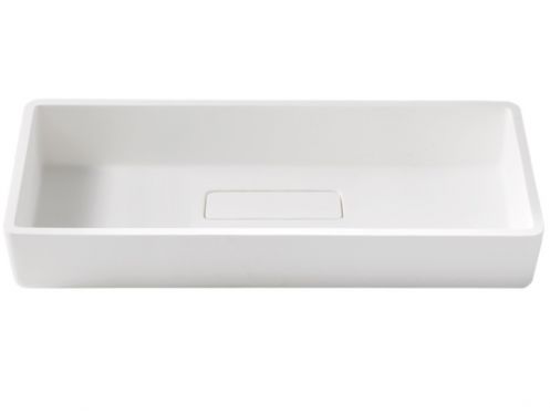 Countertop washbasin, 72 x 32 cm, in Solid Surface resin - ALASKA 72