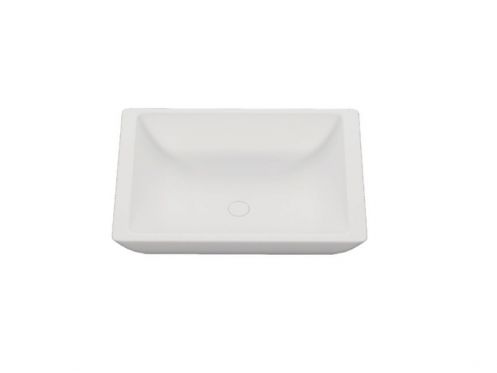 Countertop washbasin, 42 x 42 cm, in Solid Surface resin - TAIMIR 42