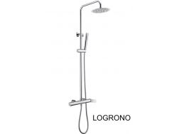 Design Shower column, Mixer Tap, Round ø 20 cm - LOGRONO CHROME