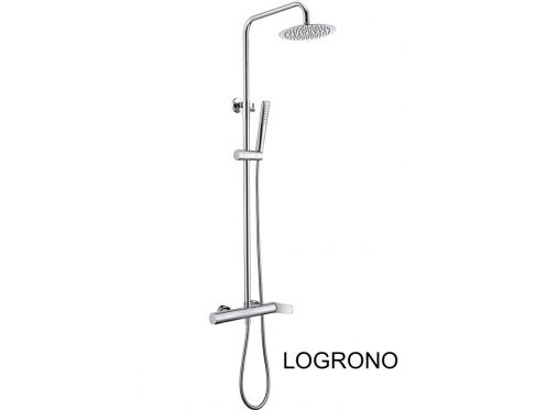 Design Shower column, Mixer Tap, Round  20 cm - LOGRONO CHROME