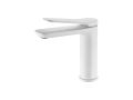 Matte white washbasin tap, mixer, height 156 and 269 mm - LOGRONO white