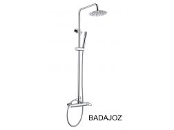 Design Shower column, Mixer Tap, Round ø 20 cm - BADAJOZ CHROME