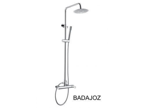 Design Shower column, Mixer Tap, Round  20 cm - BADAJOZ CHROME