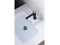 Matte black and bronze washbasin tap, mixer, height 168 and 303 mm - BADAJOZ ORO ROSA