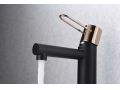 Matte black and bronze washbasin tap, mixer, height 168 and 303 mm - BADAJOZ ORO ROSA