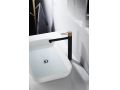 Matte black and bronze washbasin tap, mixer, height 168 and 303 mm - BADAJOZ ORO ROSA