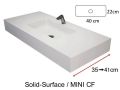 Small washbasin, 50 x 40 cm, in Solid Surface - MINI