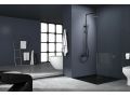 Matte black shower column, Mixer tap, Round � 20 cm - BADAJOZ ORO ROSA