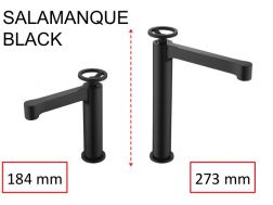 Black tap, mixer, height 184 and 273 mm - SALAMANQUE BLACK