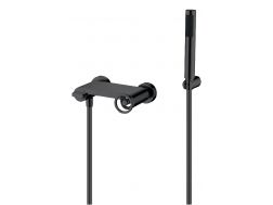 Shower wallbar, Single-lever mixer tap - SALAMANQUE BLACK