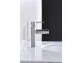 Brushed steel washbasin tap, mixer, height 188 mm - PARLA