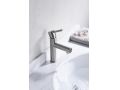 Brushed steel washbasin tap, mixer, height 188 mm - PARLA