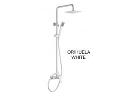 Shower column, Mixer Tap, Right Style / Square - ORIHUELA WHITE