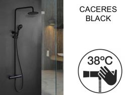 Shower column, thermostatic - CACERES BLACK