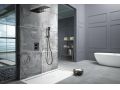 Built-in shower, thermostatic, rain cover and waterfall - ROQUETAS BLACK