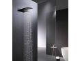 Built-in shower, thermostatic, rain cover and waterfall - ROQUETAS BLACK