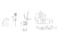 Built-in shower, thermostatic, rain cover and waterfall - ROQUETAS BLACK