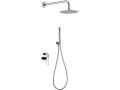 Built-in shower, mixer, round rain cover  25 cm - LAS ROZAS CHROME