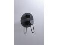 Black built-in shower, mixer, round rain cover  25 cm - LAS ROZAS NOIR