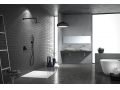 Black built-in shower, mixer, round rain cover  25 cm - LAS ROZAS NOIR