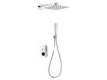 Built-in shower, thermostatic and rain shower head 25 x 25 - CORNELLA CHROME