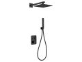 Built-in shower, thermostatic and rain shower head 25 x 25 - CORNELLA BLACK