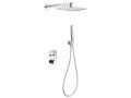 Built-in shower, thermostatic and 20 x 30 rain shower head - MELILLA CHROME