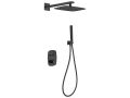 Built-in shower, thermostatic and rain shower head 25 x 25 - MELILLA BLACK