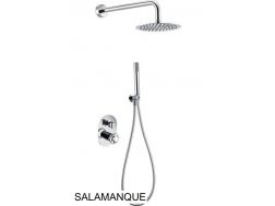 Built-in shower, mixer, round rain cover Ø 25 cm - SALAMANQUE CHROME