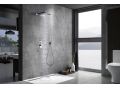 Built-in shower, mixer tap, rain cover 25 x 25 - ALCOBENDAS CHROME