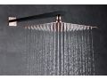 Built-in shower, mixer tap, rain cover 25 x 25 - ALCOBENDAS ORO ROSA