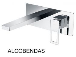 Recessed wall-mounted faucet, single lever, length 212 mm - ALCOBENDAS CHROME