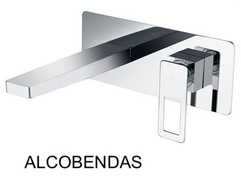 Recessed wall-mounted faucet, single lever, length 212 mm - ALCOBENDAS CHROME